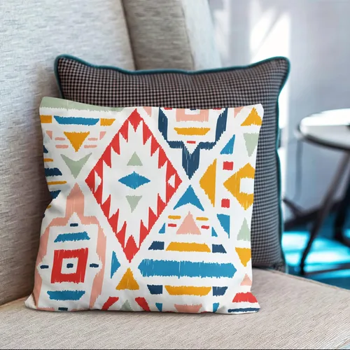 Miniatura 7 de Berkin Arts Fundas de almohada cuadradas decorativas de estilo rústico diseñadas de estilo bohemio, hechas de mezcla de poliéster, paquete de 2, 18