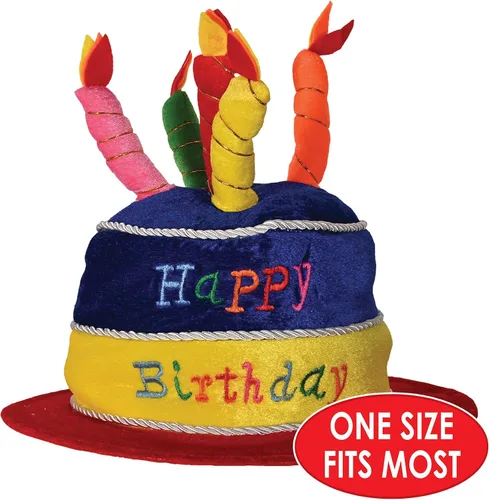 Miniatura 3 de Beistle Gorro de peluche para pastel de feliz cumpleaños