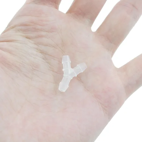 Miniatura 4 de TAODAN 10 unids 1/8 "manguera de plástico de púas iguales de púas 3 vías en forma de Y para manguera de polipropileno de plástico conectores