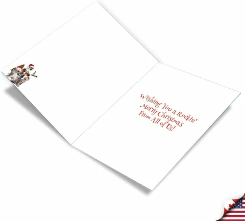Miniatura 2 de The Best Card Company - Tarjeta de felicitación navideña jumbo divertida (8.5 x 11 pulgadas) - Tarjeta divertida de animales para niños, tarjeta
