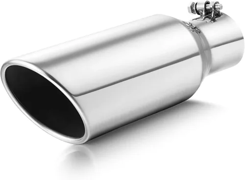 Miniatura 8 de A-KARCK Punta de Escape 2.5" Entrada a 3.5" Salida, 7" Longitud Total Recubrimiento Negro Atornillable Punta de Tubo de Escape Protege Tubo de Escape