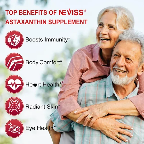 Miniatura 5 de Suplementos de astaxantina de 24 mg, suministro para 5 meses – Aceite de coco MCT, fuente de microalgas frescas con aceite de semilla de uva