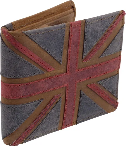 MALA Leathers Union Jack Range - Cartera plegable con monedero, multicolor, multicolor, Multicolor-, Vintage