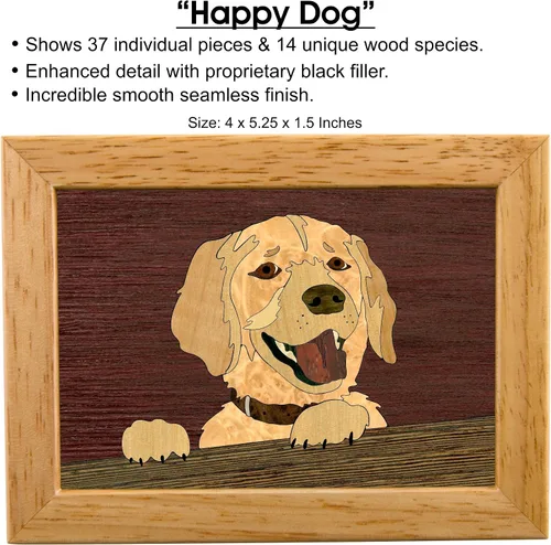 Miniatura 2 de MarqArt Caja de madera para perros hecha a mano en Estados Unidos calidad inigualable única no hay dos iguales obra original de arte en madera 4146