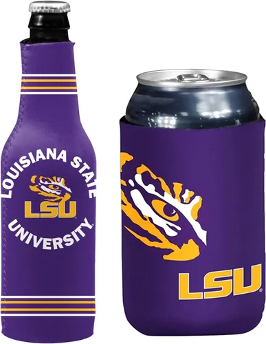 Miniatura 9 de College Team Color Logo Can & Bottle Holder Insulator Beverage Cooler Set