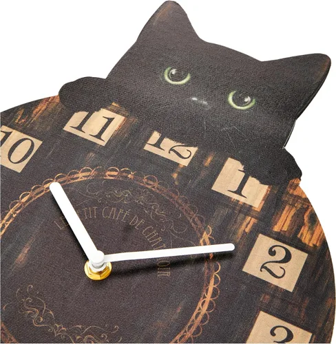 Miniatura 2 de Nemesis Now Gatito Tickin' Reloj 9.8 in Marrón