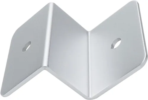 Miniatura 4 de KUMGROT 4 juegos de soportes de panel solar de aleación de aluminio Z soportes para paneles solares techo RV barco fuera de la red, plata Plateado