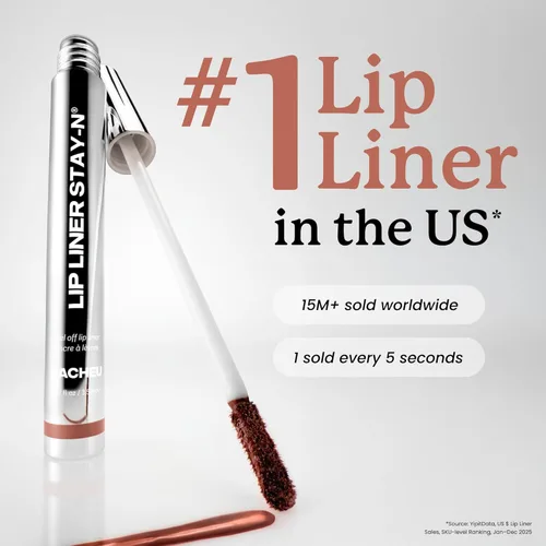 Miniatura 2 de Sacheu Lip Liner STAY-N Peel Off Lip Stain — Tinte labial impermeable de larga duración con ácido hialurónico y vitamina E — Acabado mate a prueba