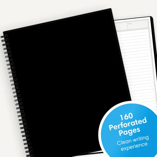 Miniatura 2 de Blue Sky Smart Notes - Cuaderno profesional, encuadernación Wire-O, 8.5 x 11 pulgadas, negro (14713)