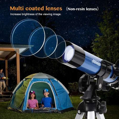 Miniatura 2 de Telescopios AOMEKIE 40/400 con trípode de mesa 2 oculares, telescopios portátiles para principiantes de astronomía con buscador y brújula
