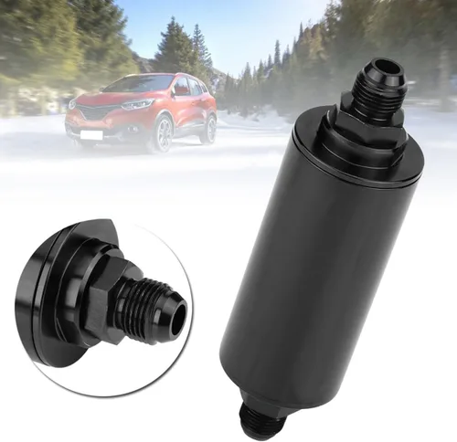 Miniatura 5 de AUCELI Filtro de combustible de gas en línea de 50 mm, filtro de aire con adaptador 6AN 8AN 10AN, accesorios de filtro de combustible/gas/gasolina