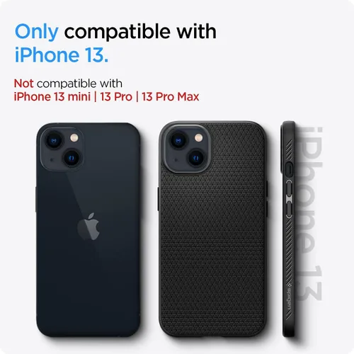 Miniatura 2 de Spigen Liquid Air - Funda diseñada para iPhone 13 (2021), color negro mate