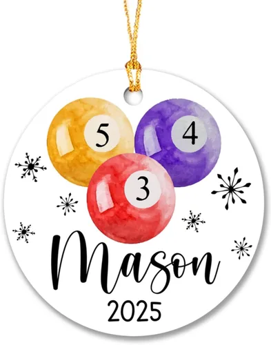 Miniatura 10 de Adorno de Navidad de béisbol para niños, adorno de Navidad personalizado, adorno de jugador de béisbol, adornos para árbol de Navidad 2024, regalo