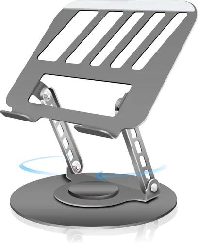 Miniatura 15 de Soporte giratorio de 360° para tablet – Rosa Doble eje giratorio ajustable, diseño plegable Se adapta a iPads y tabletas de hasta 13 pulgadas