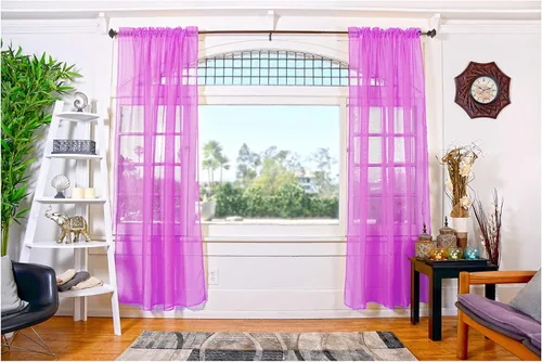 Miniatura 28 de All American Collection - cortinas Doli transparentes, 2 unidades Blanco