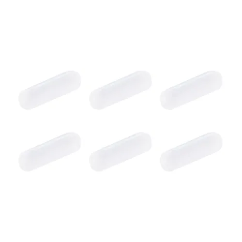 Miniatura 10 de MECCANIXITY Agitador magnético mezclador barra de agitación barra 7 mm (0.28 ") x3mm cilindro forma PTFE recubrimiento imán blanco para laboratorio