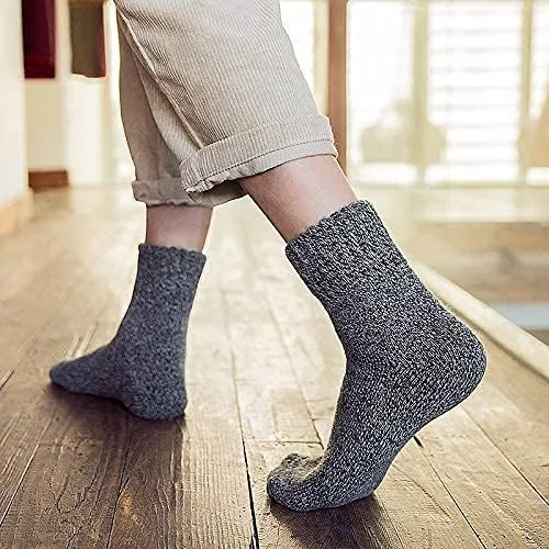 Miniatura 7 de YSense 5 Pairs Womens Wool Socks Thick Knit Warm Winter Socks Cozy Comfy Socks Gifts for Women