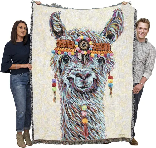 Miniatura 15 de Pure Country Weavers Manta Bovinity de Jerry LoFaro, regalo de vaca agrícola, lindo y divertido, manta tejida de algodón, fabricada en los Estados