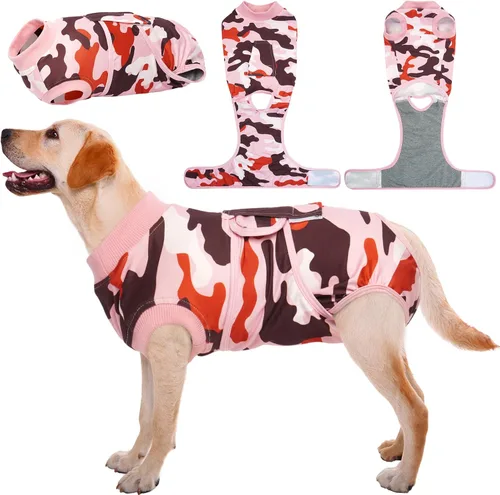 Miniatura 43 de Kuoser Traje de recuperación de cirugía para perros, traje de recuperación para perros machos hembras, mameluco para perro después de la cirugía