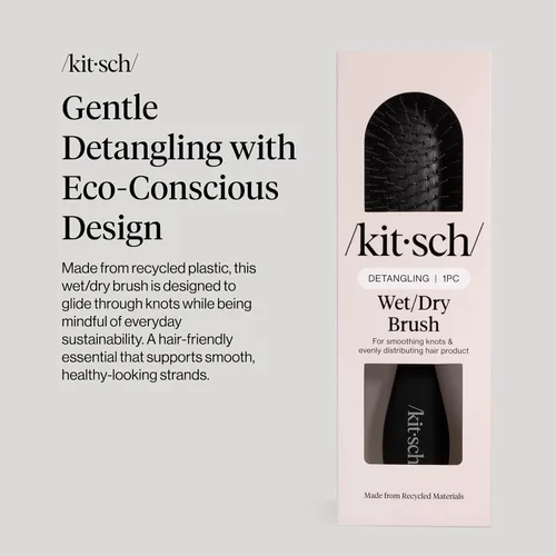 Miniatura 2 de Kitsch Cepillo desenredante para cabello húmedo y seco, cepillo flexible para mujeres, hombres y niños, cepillo desenredante para cabello rizado