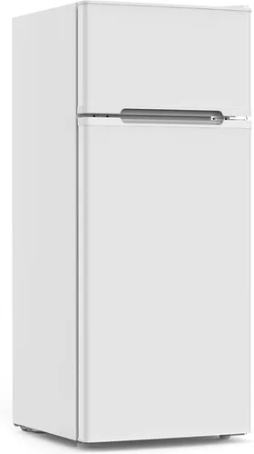 Miniatura 9 de COWSAR - Refrigerador compacto de 4.5 pies cúbicos para dormitorio con congelador, refrigerador de 2 puertas con 2 estantes removibles, termostato
