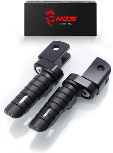 Miniatura 21 de MZS Estriberas de motocicleta compatibles con ZX4R ZX4RR ZX25R EX 400 Z400 2018-2025, estriberas delanteras ajustables para pedal, color negro CNC