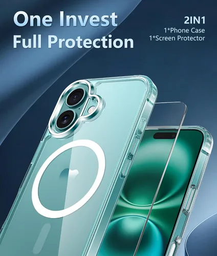 Miniatura 808 de FNTCASE Funda para iPhone 13 Pro-Max: Fundas magnéticas transparentes compatibles con Magsafe Slim anti amarillamiento protección contra caídas