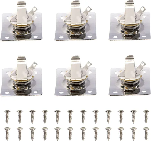 Miniatura 6 de 6 piezas Yootones Square Jack placa de salida de guitarra bajo Jack Socket compatible con piezas de guitarra eléctrica accesorios (dorado)