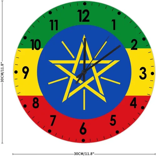 Miniatura 819 de Cheyan Reloj de pared con bandera de Canadá de 12 pulgadas, silencioso, sin tictac, de PVC, funciona con pilas, reloj redondo decorativo, regalo