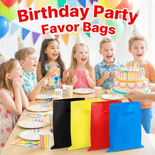Miniatura 3 de ANZNKU 50 bolsas negras de recuerdo de fiesta, 8 x 11 pulgadas, bolsa de regalo para dulces de Pascua, joyas artesanales, bolsas de regalo