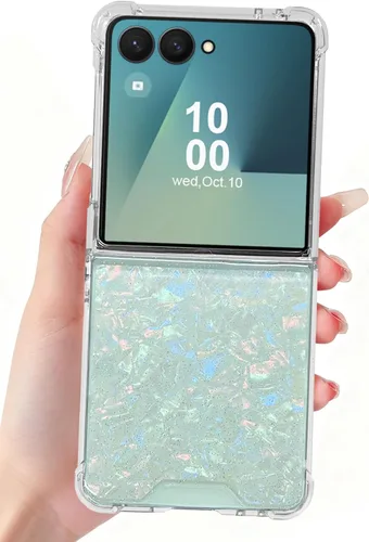 Miniatura 18 de Funda para Samsung Galaxy Z Flip 3 con purpurina, bonita funda transparente con diseño, brillante, reflectante, con destellos, cubierta de teléfono