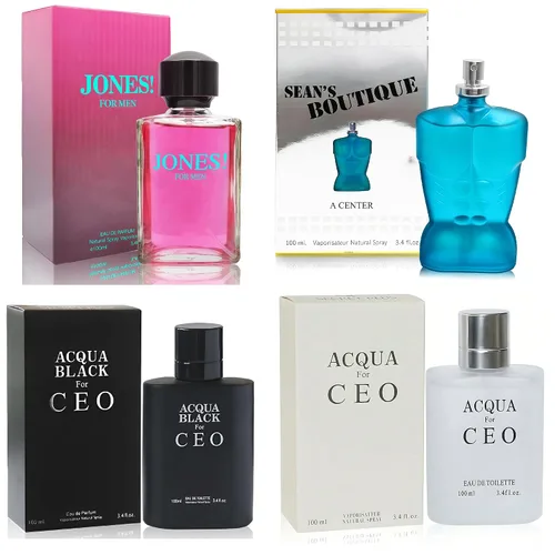 Miniatura 14 de AFLUXE Colonia para hombre Set 4 conjuntos combinados (717SexyM/BlueD Paris/AQUA CEO/Versátil) Eau De Parfume/Toilette Spray Natural cada 100ML