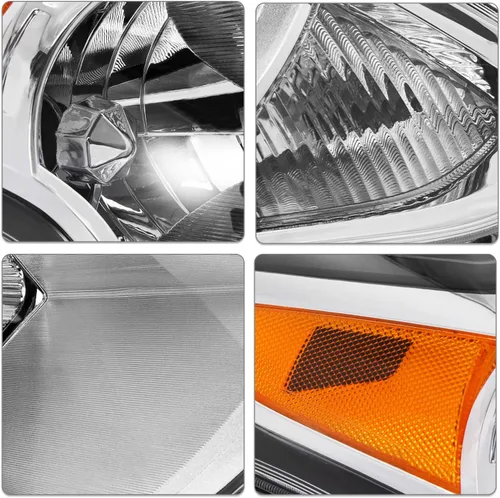 Miniatura 4 de SOCKIR Conjunto de faros delanteros compatibles con Nissan Versa 2015-2019, estilo OEM, lámparas halógenos de recambio, lado del pasajero derecho