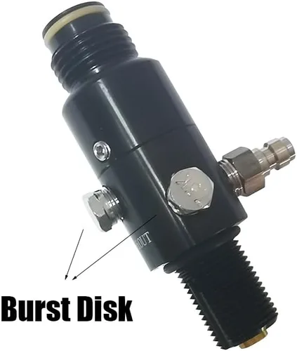 Miniatura 4 de Válvula reguladora de tanque de aire comprimido CO2 Aopkeo 5/8"-18UNF o M18*1.5 Entrada 4500psi para Paintball Airsoft PCP 1800psi Ouput