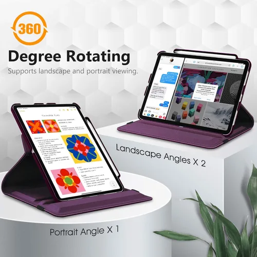 Miniatura 4 de Fintie - Funda giratoria para iPad Air de 11 pulgadas M3 (2025) / M2 (2024), iPad Air de 5ª (2022) / 4ª generación (2020) de 10.9 pulgadas - Funda