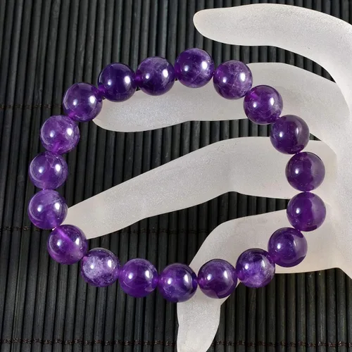 Miniatura 2 de AD Beads - Pulsera elástica con cuentas redondas de piedras naturales para curación Reiki, 10 mm, 10 mm, Piedra