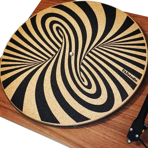 Miniatura 15 de Alfombrilla de corcho prémium para tocadiscos de corcho [0.157 in de grosor] para un mejor soporte de sonido en el tocadiscos de vinilo LP - Tapete