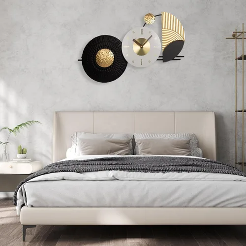Miniatura 3 de Reloj de pared grande e irregular, moderno, de 26 x 16 pulgadas, único, silencioso, sin tictac, funciona con pilas, relojes decorativos para sala