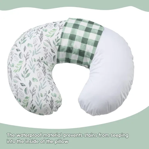 Miniatura 6 de Winmany Funda de almohada de lactancia impermeable para bebé, funda de almohada para lactancia materna, funda suave reemplazable para niños y niñas
