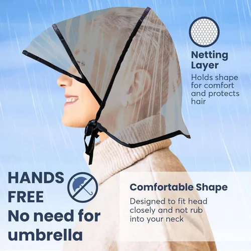 Miniatura 3 de Gorro impermeable con visera de corte completo y red para hombres y mujeres (unisex)