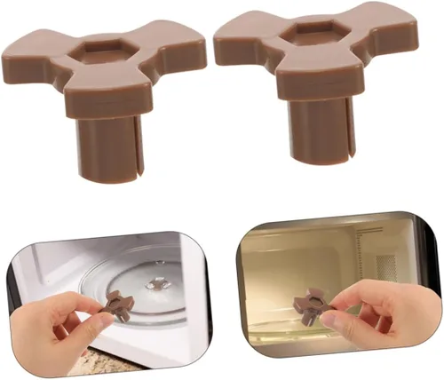 Miniatura 9 de 8 piezas universal para microondas, soporte de acoplador de plato giratorio de plástico resistente, eje de transmisión compatible con modelos