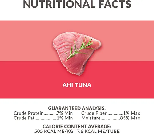 Miniatura 4 de Wild Eats Simply Puree Ahi - Tina de atún para gatos, 48 porciones individuales de golosinas para gatos con alto contenido de proteínas, totalmente