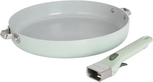 Miniatura 15 de GoodCook Juego de utensilios de cocina de cerámica de 14 piezas con asas extraíbles, ollas y sartenes antiadherentes, aptos para inducción y horno