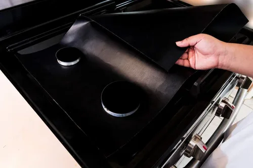 Miniatura 7 de Revestimientos de horno para la parte inferior del horno – Revestimiento de horno reutilizable antiadherente resistente para hornos de gas y Negro