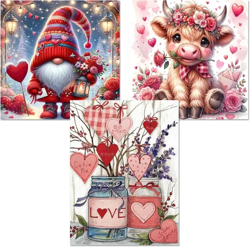 Miniatura 29 de Meothan Paquete de 6 Kits de Pintura de Diamantes Paisaje Lunar Kits de Arte de Diamantes para Adultos Principiantes, Pintura de Taladro Redondo