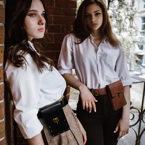 Miniatura 8 de Riñonera retro para mujer, riñonera para teléfono celular, steampunk, medieval, renacentista, accesorios de disfraz, Negro