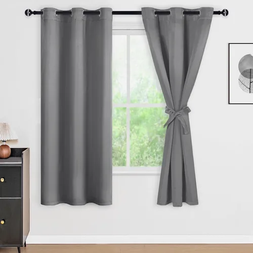 Miniatura 146 de DWCN Cortinas 100% opacas de 84 pulgadas de largo para dormitorio con forro negro, paneles de cortina de ventana de doble capa con aislamiento Azul