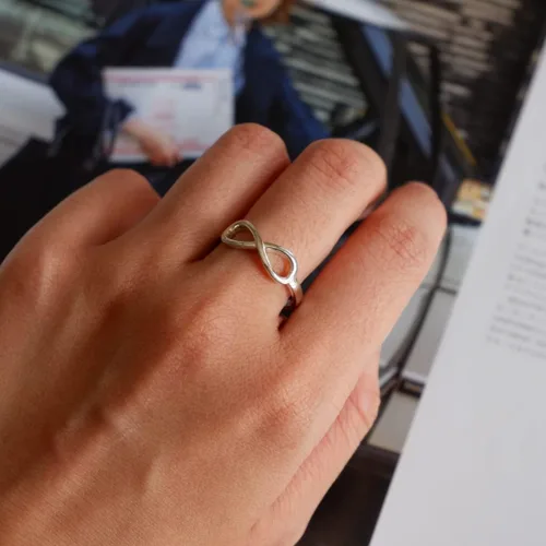Miniatura 8 de Anillo infinito de amistad para mujeres, adolescentes, niñas, mejor amiga, 2 mejores amigas, mejores amigas, amigas, hermanas, promesa, mujer, ella