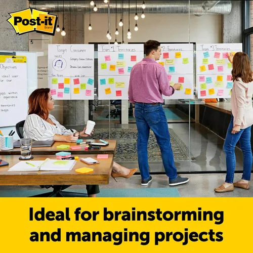 Miniatura 6 de Post-it Esterilla de pared con tiras de comando, 20 x 23 pulgadas, color blanco, 20 hojasesterillas, Blanco Paquete de 2