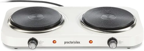 Miniatura 9 de Proctor Silex Estufa eléctrica portátil, de hierro fundido, placa de cocción de un solo quemador, compacta, temperatura ajustable, 1000 vatios